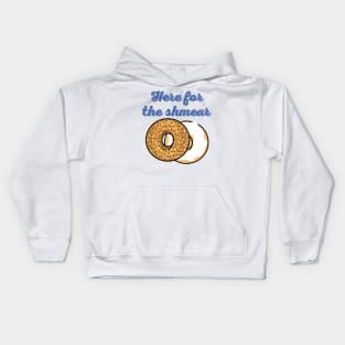 Here For The Shmear - Bagel Pun 2 Kids Hoodie